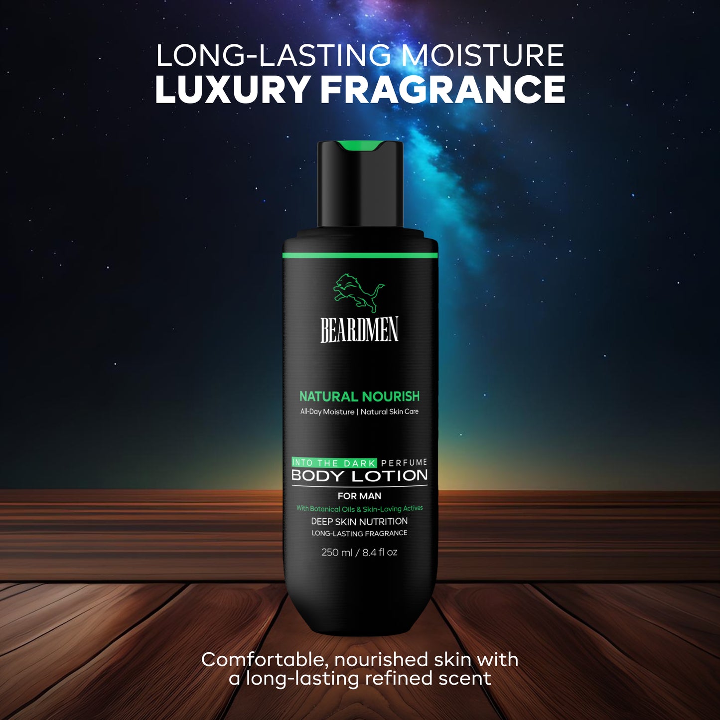 Beardmen Natural Nourish Body Lotion – Into The Dark Perfumed Fragrance(250 ml
