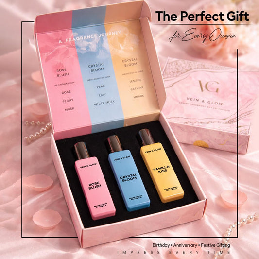 Vein & Glow: The Sovereign Trio | Luxury Fragrance Gift Set for Women